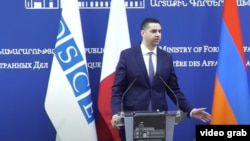 ԵԱՀԿ գործող նախագահ Յան Բորգը Երևանում ասուլիսի ժամանակ, 13-ը մայիսի, 2024թ․