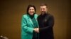 П’ята президентка Грузії Саломе Зурабішвілі та президент України Володимир Зеленський, архівне фото, 2024 рік