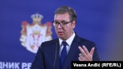 Српскиот претседател Александар Вучиќ.