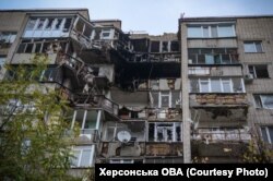 Наслідки обстрілу Херсону