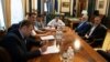 Під час зустрічі президента України Володимира Зеленського з олігархом Ігорем Коломойським в Офісі президента. Київ, 10 вересня 2019 року