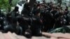 Poliția la unul din protestele opoziției în Chișinău