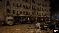 Imagine exterioară a hotelului din Odesa lovit de atacul rusesc. 31 ianuarie.