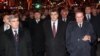 Слева направо: Арам Саргсян, Степан Демирчян и Левон Тер-Петросян во время шествия АНК (архивная фотография) 