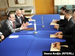 Vuk Jeremić i Branimir Mandić na sastanku SEECP-a u Beogradu, 31, januar 2012.
