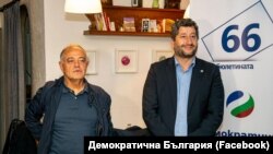 Атанас Атанасов и Христо Иванов по време на предизборната кампания