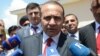 Armenia - Prime Minister Hovik Abrahamian talks to reporters in Kosh, 16May2014.