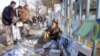 Newspaper vendor in Kabul