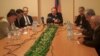 Armenia -- Representatives of four political forces announce the creation of a joint Inter-Party Center For Public Oversight Of the Elections, Yerevan, 4Apr2012.