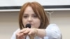 Armenia - Activist Lidya Mantashian at a news conference in Yerevan, December 27, 2024.