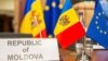 Moldova -- Moldovan (tricolor) and EU flags, generic