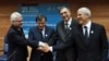 Predsjednik Hrvatske Ivo Josipović, član Predsjedništva BiH Haris Silajdžić, predsjednik Crne Gore Filip Vujanović i predsjednik Srbije Boris Tadić u Sarajevu, maj 2010, foto: Midhat Poturović
