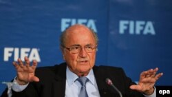 Joseph Blatter la Marrakech, în decembrie 2014