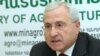 Armenia -- Minister of Agriculture Sergo Karapetian at a press conference, 10Feb2012.