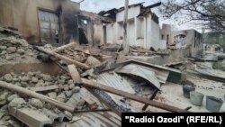 Разрушения в селе Ходжаи Аъло
