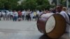 La o demonstrație de protest în fața BNM