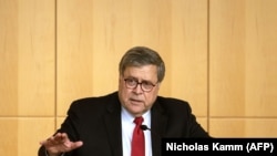Secretarul american al justiţiei, William Barr. 3 octombrie 2019