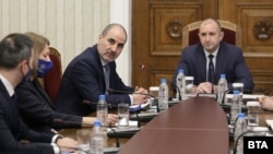 Цветан Цветанов и представители на партията му "Републиканци за България" по време на консултации при президента. 10 януари 2021 г.