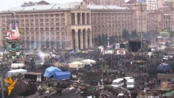 Vigilență calmă în Piața Independenței de la Kiev