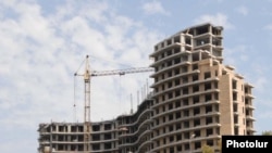 Armenia -- A construction site in Yerevan.