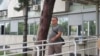 Macedonia-Goran Grujevski in front of the Criminal court after the hearing for the case Tvrdina 2