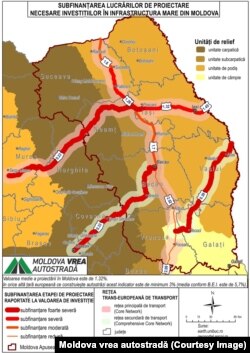 În luna decembrie, „Moldova vrea autostrăzi" a publicat harta subfinanțării proiectelor de infrastructură majoră din Moldova Apuseană.