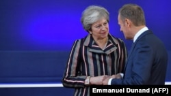 Եվրոպական խորհրդի նախագահ Դոնալդ Տուսկ և Մեծ Բրիտանիայի վարչապետ Թերեզ Մեյ, արխիվ