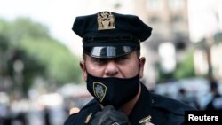 Polițist la New York, iulie 2020.