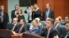 Ish-lideri i VMRO-s Nikolla Gruevski dhe disa nga deputetët e kësaj partie.