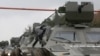 Georgia -- Georgian troops leave the Mukhrovani army base after putting down a mutiny, some 30 km from Tbilis1, 05May2009